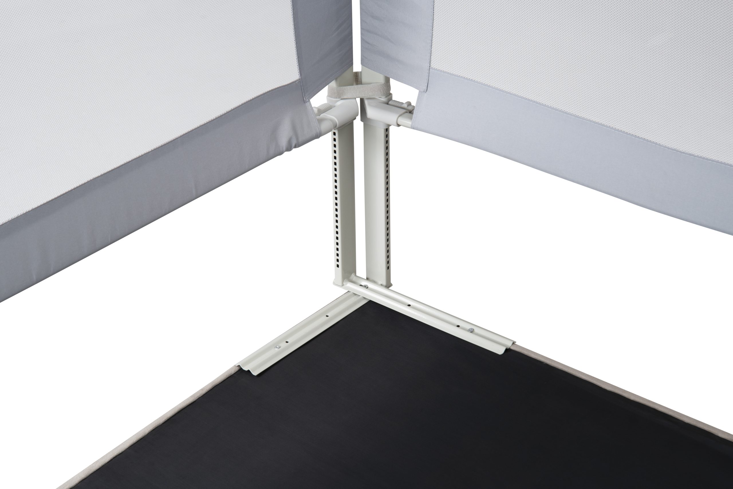 Set 2 barandas Gris Para cama 2 plazas 150x190 cm Altura colchón hasta 38 cm - Imagen 9